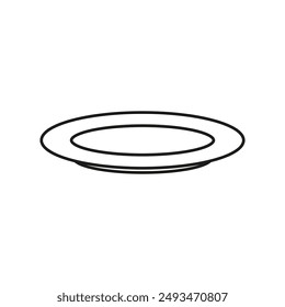Icono de placa. Vector. Estilo de línea.