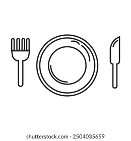 Vector del icono de la placa en el fondo blanco