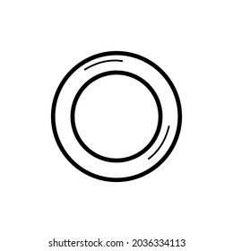 Plate Icon Vector symbol illustration 