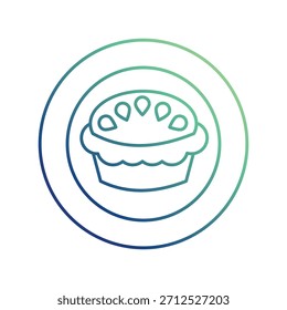Plate icon with white background vector stock illustration