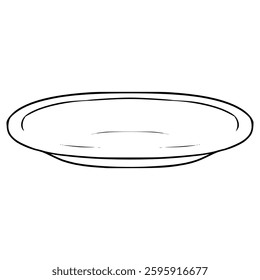 plate illustration hand drawn outline vector