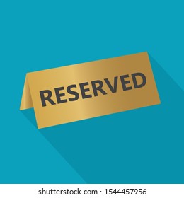 plate with the inscription reserved- vector illustration