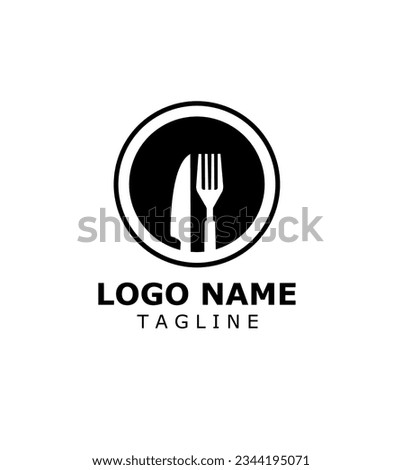 Plate and knife with a fork