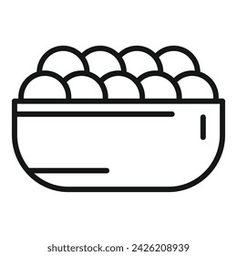 Plate of lentil seed icon outline vector. Grain soup cereal. Energy plant