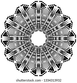 Plate like precizion screen target on transparent background arabesque design