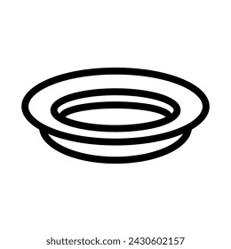 Icono de línea de placa ilustración vectorial gráfico. Ilustración de elemento simple gráfico vectorial, adecuado para aplicaciones, sitios web y presentaciones aisladas sobre fondo blanco