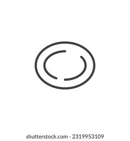 Plate line icon. linear style sign for mobile concept and web design. Plate outline vector icon. Symbol, logo illustration. Vector graphics