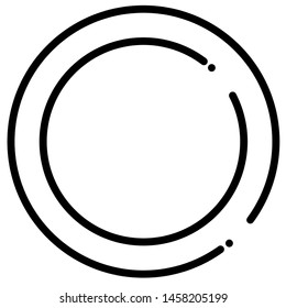 plate line icon, outline vector sign. Symbol, logo illustration. Editable stroke. 

