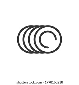 Plate line icon. Web symbol for web and apps. Sign design in outline style. Plate stroke object.
