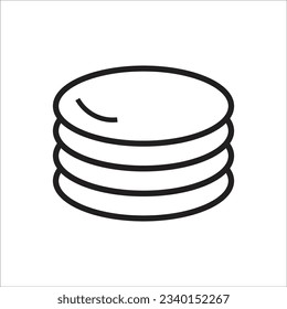 plate line new vector icon template