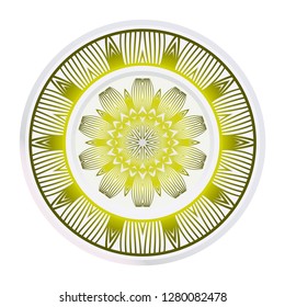 plate with mandala ornament. Vector illustration. Isolated. Tribal ethnic ornament with mandala. Home decor vector illustration