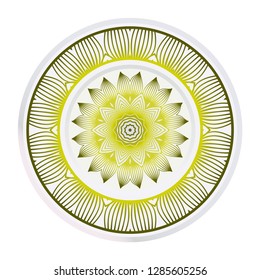 plate with mandala ornament. Vector illustration. Isolated. Tribal ethnic ornament with mandala. Home decor vector illustration