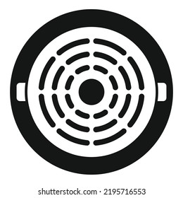 Vector simple del icono del agujero de la mancha. Tapa de la vela. Punto callejero