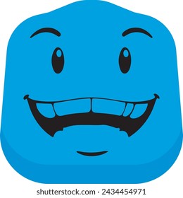 Plate mascot cartoon character with different expressions, happy mood, sad, angry, facial expressions and different emotions.