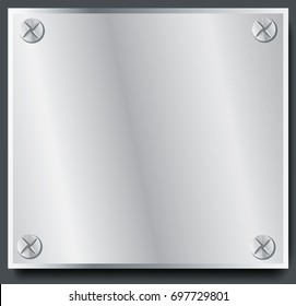 plate metal banner background vector illustration
