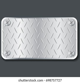 plate metal banner background vector illustration