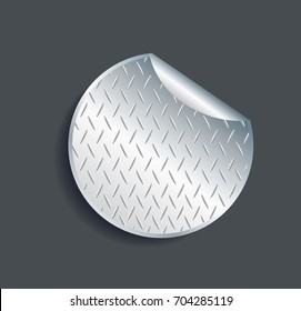 plate metal circle buttons