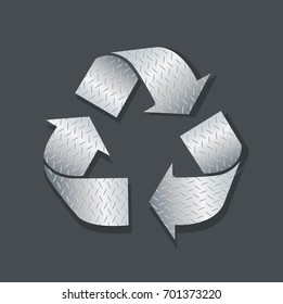 plate metal recycle icon symbol vector illustration