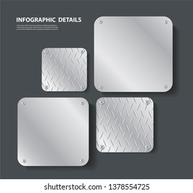 plate metal and space for write background vector illustration EPS 10