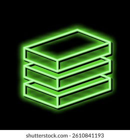 plate mineral wool neon light sign vector. plate mineral wool illustration