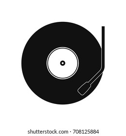Plate music sign. Vector black icon on white background