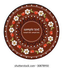 Plate in national style