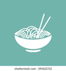 Plate with noodles icon
