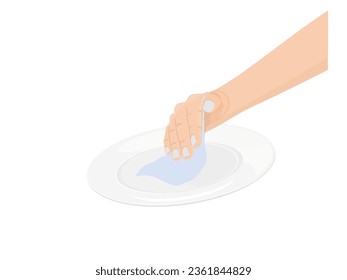 Plate on a white background.