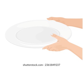 Plate on a white background.