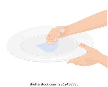 Plate on a white background.