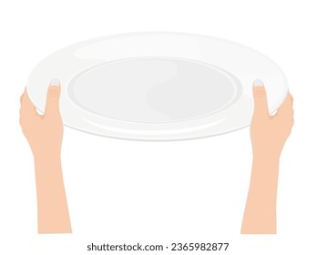 Plate on a white background.