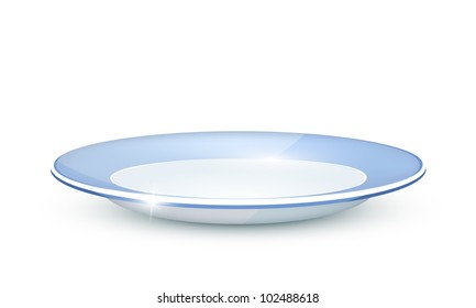 Plate on a white background. Vector illustration.