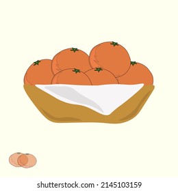 plate with oranges fresh orange fruit