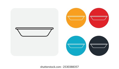 Plate outline icon illustration isolated vector sign symbol