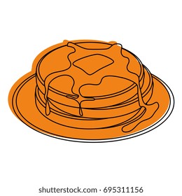 plate with pancakes icon
