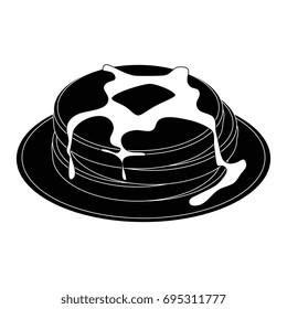 plate with pancakes icon