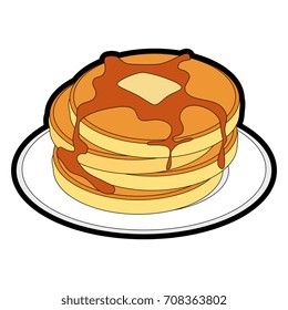 plate with pancakes icon 