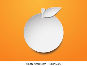 Plate or paper cut into oranges.