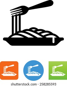 Plate of pasta / noodles icon