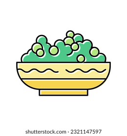 plate peas color icon vector. plate peas sign. isolated symbol illustration