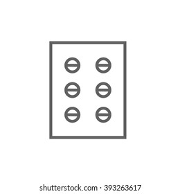 Plate of pills line icon.