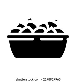 plate radishes glyph icon vector. plate radishes sign. isolated symbol illustration
