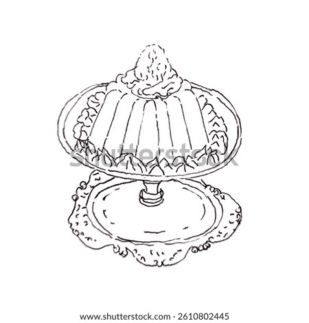 A plate of Raspberry Pudding with cream