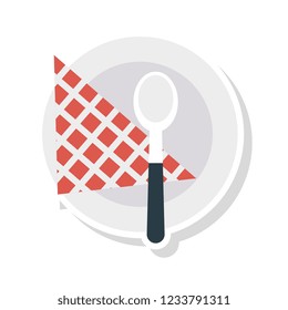 plate   restaurant   spoon  
