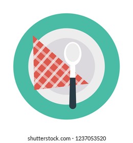 plate   restaurant   spoon  
