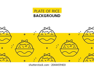 Plate of rice background. Icon design. Template elements. isolated on white background