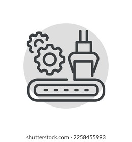 Plate rolling machine сolor line icon. Metal work. Pictogram for web page.