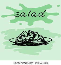 plate with salad