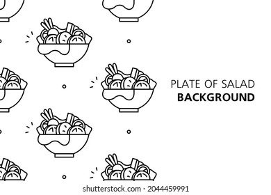 Fondo de ensalada. Diseño de iconos. Elementos de plantilla. aislado en fondo blanco
