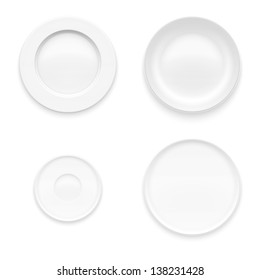 Plate set. Kitchen dishware.